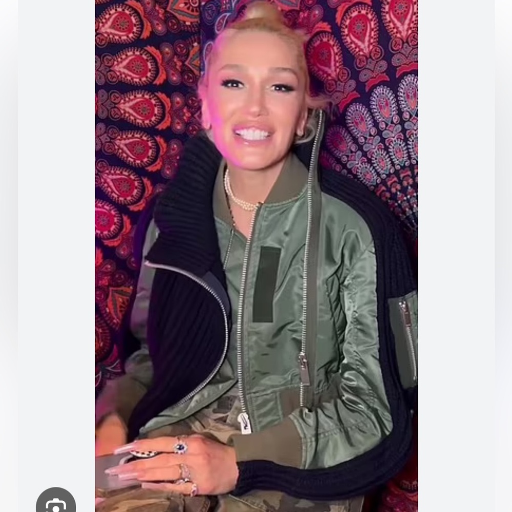 Gwen Stefani rare green bomber jacket size large Las Vegas residency
